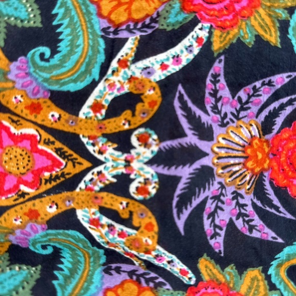 Anthropologie by Maeve printed rayon blouse size 0 - Picture 7 of 8